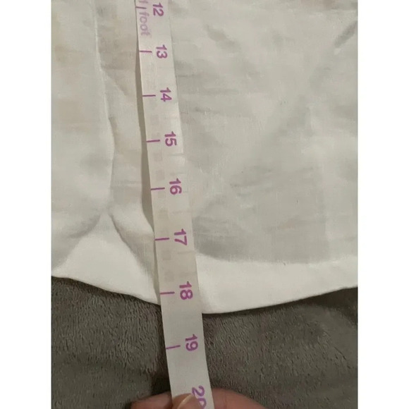 NWOT Madewell Size 4 One-Shoulder Midi Dress White Linen Slit Beachy Wedding - Picture 11 of 14